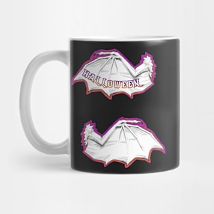 Halloween B&W Bat Wing Pack Mug